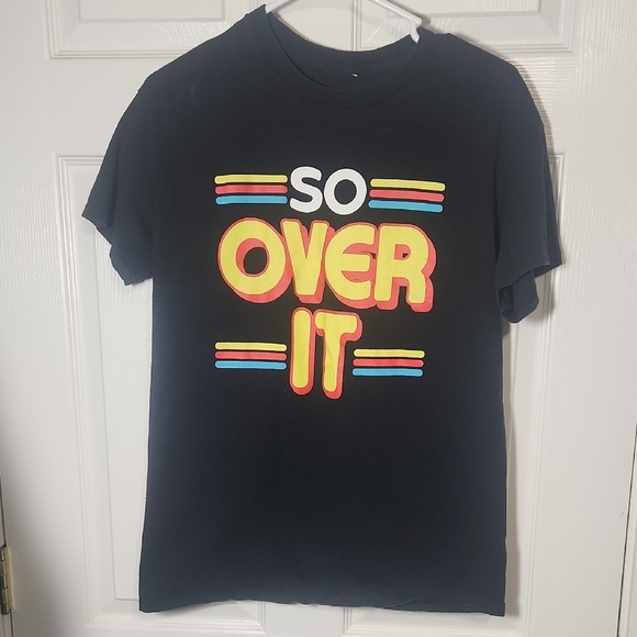 Source Unknown Black and Yellow Retro Graphic Short Sleeve Tee - Picture 1 of 3
